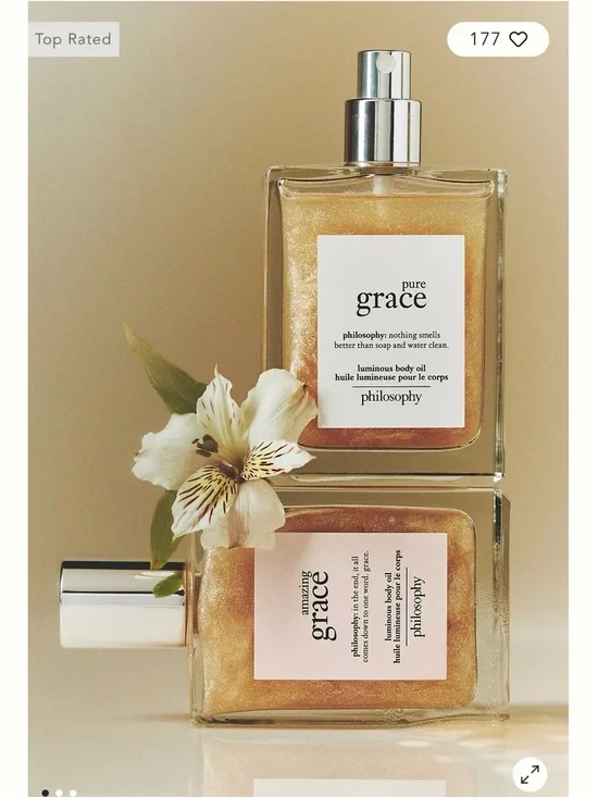 Philosophy Pure Grace Luminous Body Oil - Shimmering Gold Bottles - Picture 1 of 5